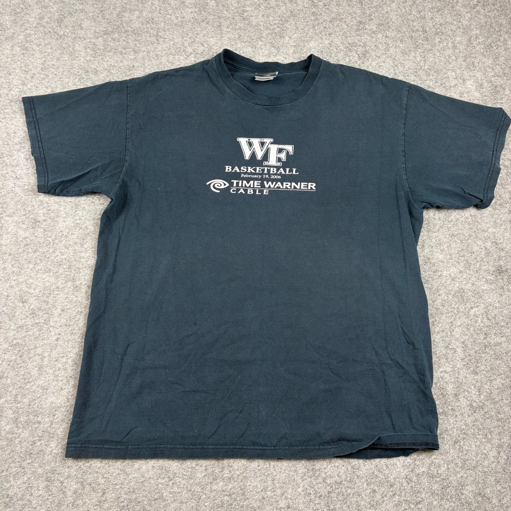 New‎ Balance Graphic T-Shirt Mens XL Black Wake Forest Basketball 2006 Y2K Tee - Picture 2 of 10